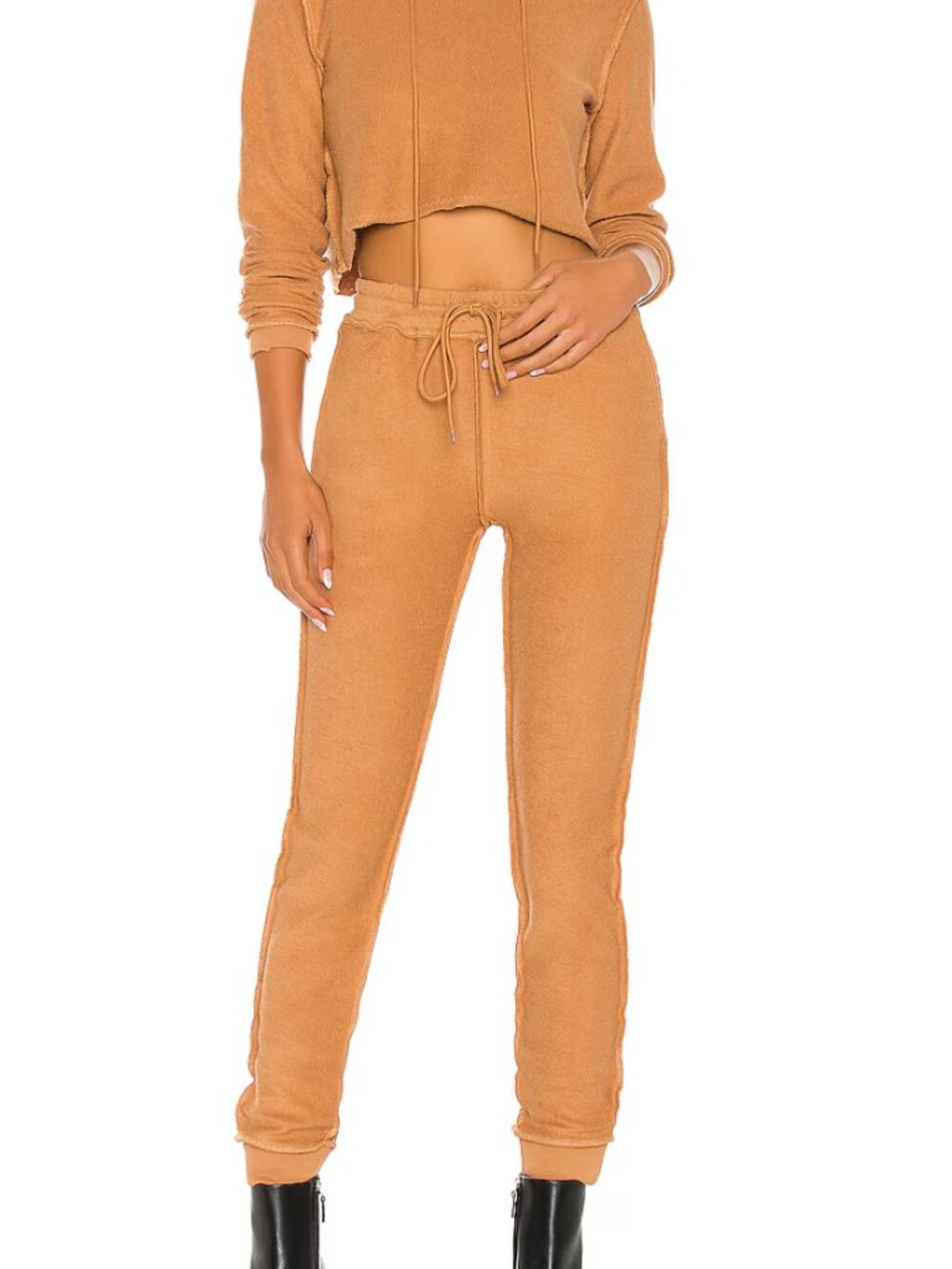 GUIZIO DG Sweatsuit Gold/Brown Terry Cloth Lounge Set | Revolve | Size S